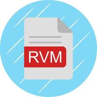 RVM File Format Flat Circle Icon Design vector