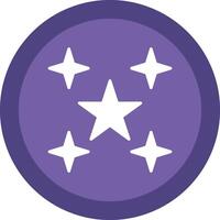 Stars Line Shadow Circle Icon Design vector