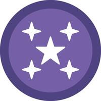 Stars Line Shadow Circle Icon Design vector