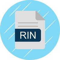 RIN File Format Flat Circle Icon Design vector