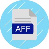 AFF File Format Flat Circle Icon Design vector