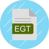 EGT File Format Flat Circle Icon Design vector