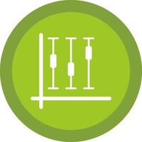 Box Plot Line Shadow Circle Icon Design vector