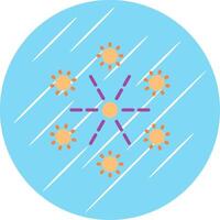 Sparkle Flat Circle Icon Design vector