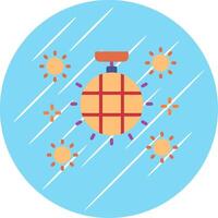 Disco Ball Flat Circle Icon Design vector