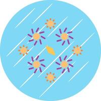 Firework Flat Circle Icon Design vector