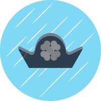 Pirate Hat Flat Circle Icon Design vector