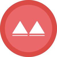 Triangles Line Shadow Circle Icon Design vector