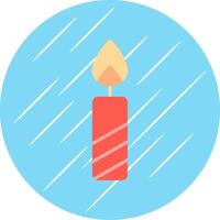 Candle Flat Circle Icon Design vector