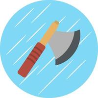 Axe Flat Circle Icon Design vector