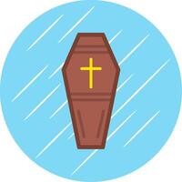 Coffin Flat Circle Icon Design vector