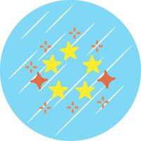 Stars Flat Circle Icon Design vector