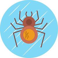 Spider Flat Circle Icon Design vector