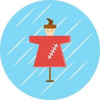 Scarecrow Flat Circle Icon Design vector