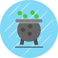 Cauldron Flat Circle Icon Design vector