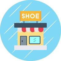 Store Flat Circle Icon Design vector