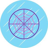 Spider Web Flat Circle Icon Design vector