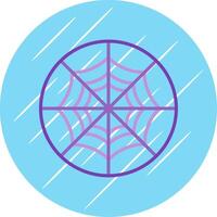 Spider Web Flat Circle Icon Design vector