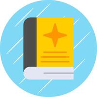 Spell Book Flat Circle Icon Design vector