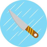 cuchillo plano circulo icono diseño vector