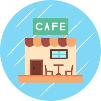 Cafe Flat Circle Icon Design vector