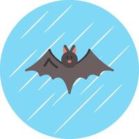 Bat Flat Circle Icon Design vector