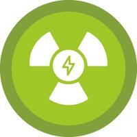 Nuclear Power Line Shadow Circle Icon Design vector