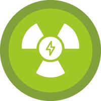 Nuclear Power Line Shadow Circle Icon Design vector