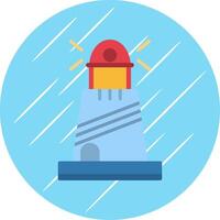 Lighthouse Flat Circle Icon Design vector