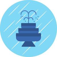 Fountain Flat Circle Icon Design vector