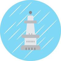 Monument Flat Circle Icon Design vector