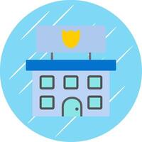 Police Station Flat Circle Icon Design vector