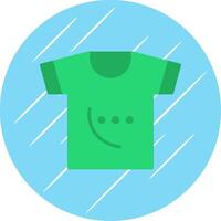 Shirt Flat Circle Icon Design vector