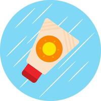 Sunscreen Flat Circle Icon Design vector