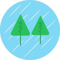 Pine Flat Circle Icon Design vector