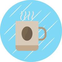 Mug Flat Circle Icon Design vector