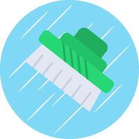 Cleaning Brush Flat Circle Icon Design vector