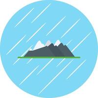 Mountain Flat Circle Icon Design vector