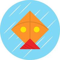 Kite Flat Circle Icon Design vector
