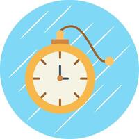 Pocket Watch Flat Circle Icon Design vector