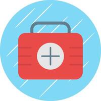 First Aid Flat Circle Icon Design vector