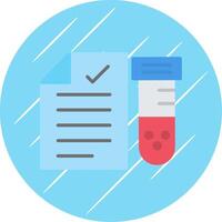 Dna Report Flat Circle Icon Design vector