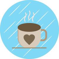 Coffee Flat Circle Icon Design vector