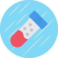 Test Tube Flat Circle Icon Design vector