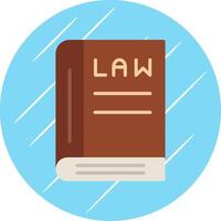 Law Book Flat Circle Icon Design vector