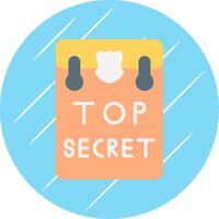 Top Secret Flat Circle Icon Design vector