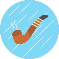 Smoking Pipe Flat Circle Icon Design vector