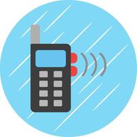 Walkie Talkie Flat Circle Icon Design vector