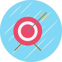 Target Flat Circle Icon Design vector