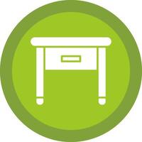 Side Table Line Shadow Circle Icon Design vector